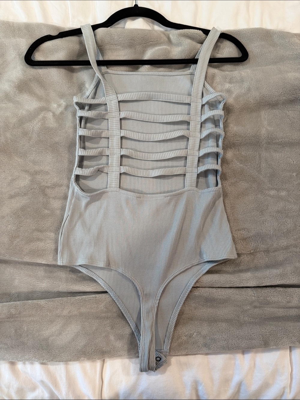 Express Ribbed One-Piece Bodysuit - Picture 3 of 3